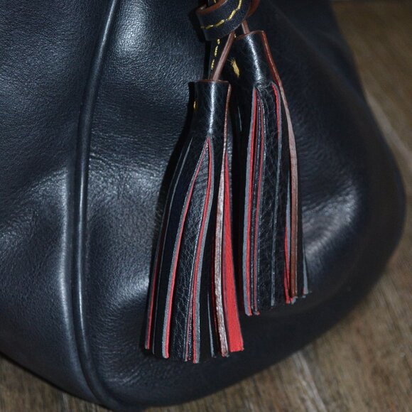 Dooney & Bourke Navy Florentine Small Satchel Purse Bag Fab Condition - Picture 6 of 10